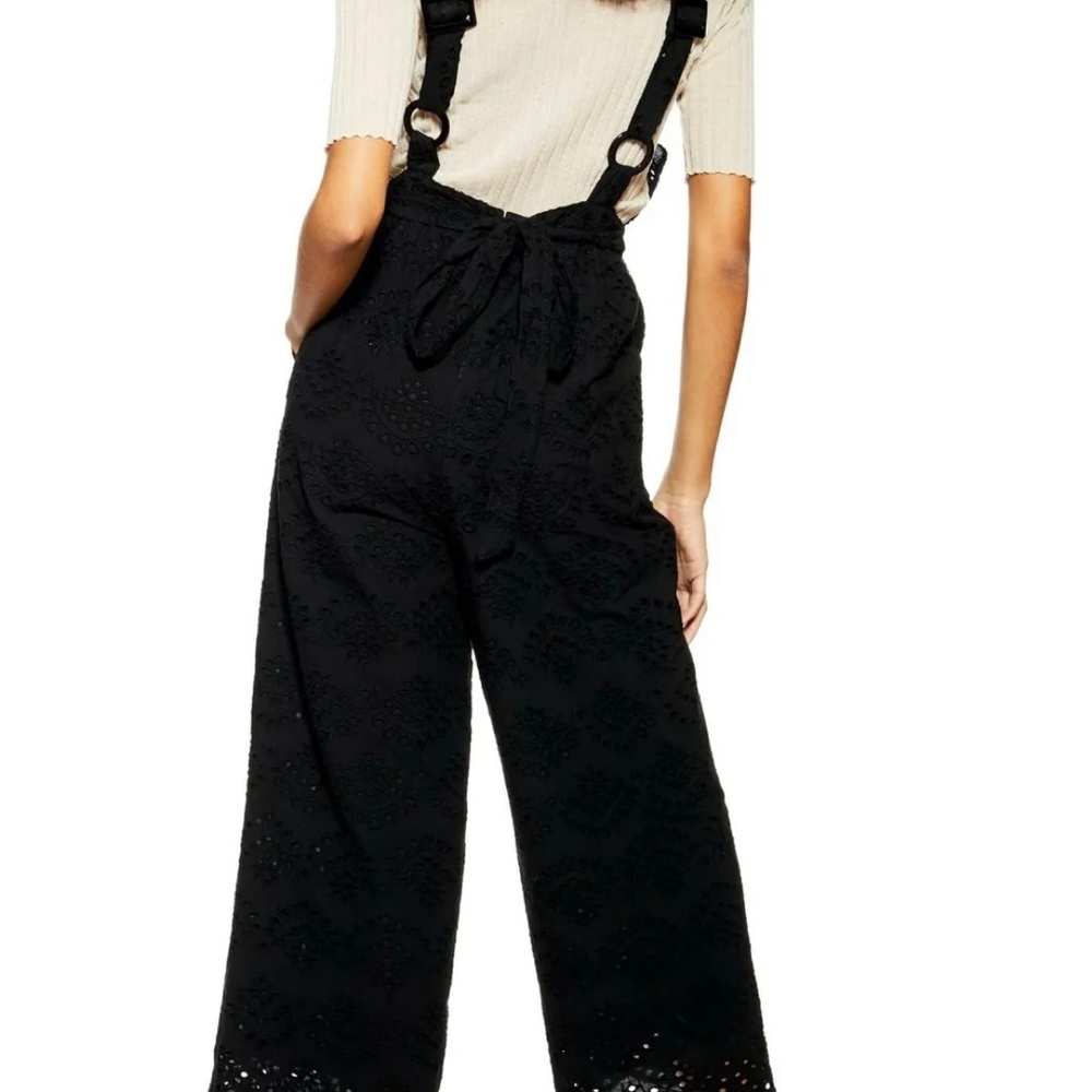 TOPSHOP Embroidered Ruffle Jumpsuit - Picture 3 of 13
